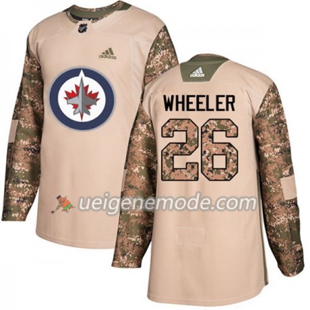 Herren Eishockey Winnipeg Jets Trikot Blake Wheeler 26 Adidas 2017-2018 Camo Veterans Day Practice Authentic